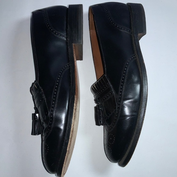 Bostonian Classics 26271 black  Kiltie Tassel Wingtip Loafers Men's Sz 11D - Picture 4 of 8